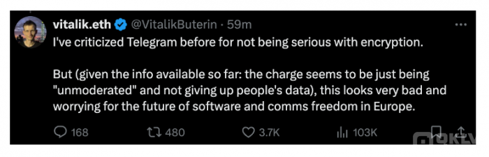 加密V神與馬斯克等Crypto社群發聲支持 Te 圖片
